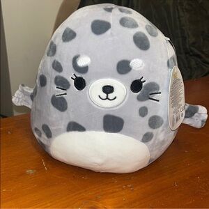 Squishmallows Gray and White Seal Stuffed Animal